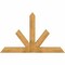 Ekena Millwork Saratoga Rough Sawn Timber Gable Bracket, Western Red Cedar, 72"W x 45"H x 6"D x 6"F, 15/12 Pitch GBW072X45X0606SAR00RWR - alternate 1